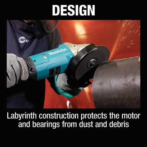 Makita GA7081 7" Angle Grinder, with Lock‑On Switch