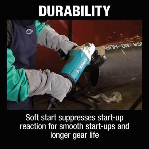 Makita GA7081 7" Angle Grinder, with Lock‑On Switch