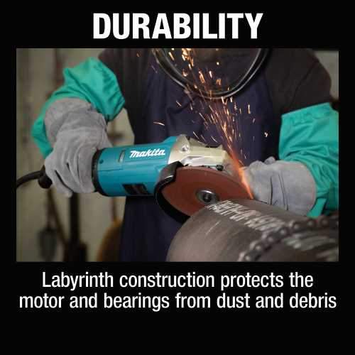 Makita GA7082 7" Angle Grinder, with Lock‑On Switch