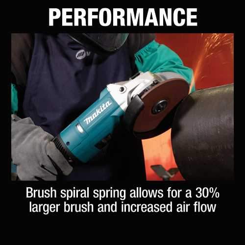 Makita GA7082 7" Angle Grinder, with Lock‑On Switch