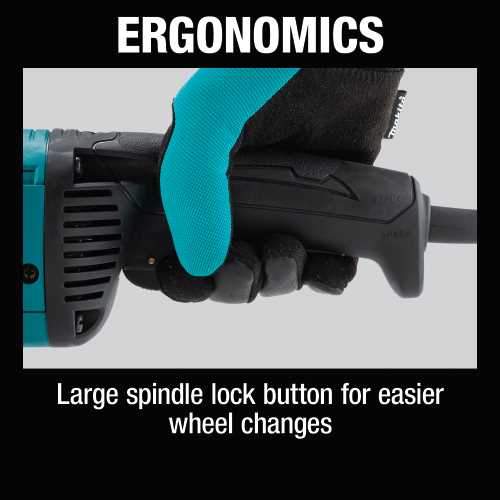 Makita GA9081 9" Angle Grinder, with Lock‑On Switch
