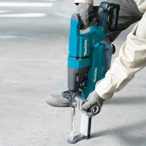 Makita GRH07M1W 40V max XGT® Brushless 1‑1/8" SDS‑PLUS AVT® Rotary Hammer (D‑Handle) Kit w/ Dust Extractor, AFT®, AWS® Capable (4.0Ah)
