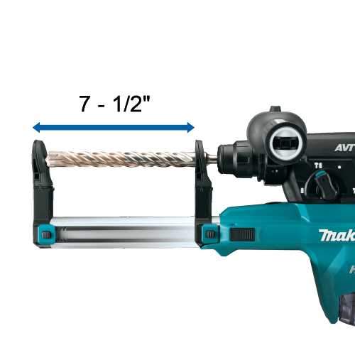 Makita GRH07M1W 40V max XGT® Brushless 1‑1/8" SDS‑PLUS AVT® Rotary Hammer (D‑Handle) Kit w/ Dust Extractor, AFT®, AWS® Capable (4.0Ah)
