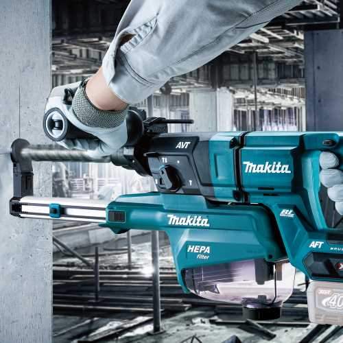 Makita GRH07ZW 40V max XGT® Brushless 1‑1/8" SDS‑PLUS AVT® Rotary Hammer (D‑Handle) w/ Dust Extractor, AFT®, AWS® Capable, Tool Only
