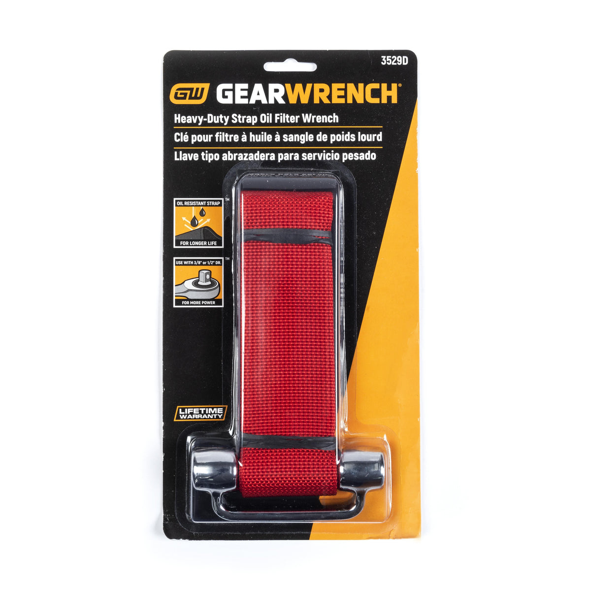 Gearwrench 3529D 3/8" & 1/2" Drive Heavy-Duty Oil Filter Strap Wrench