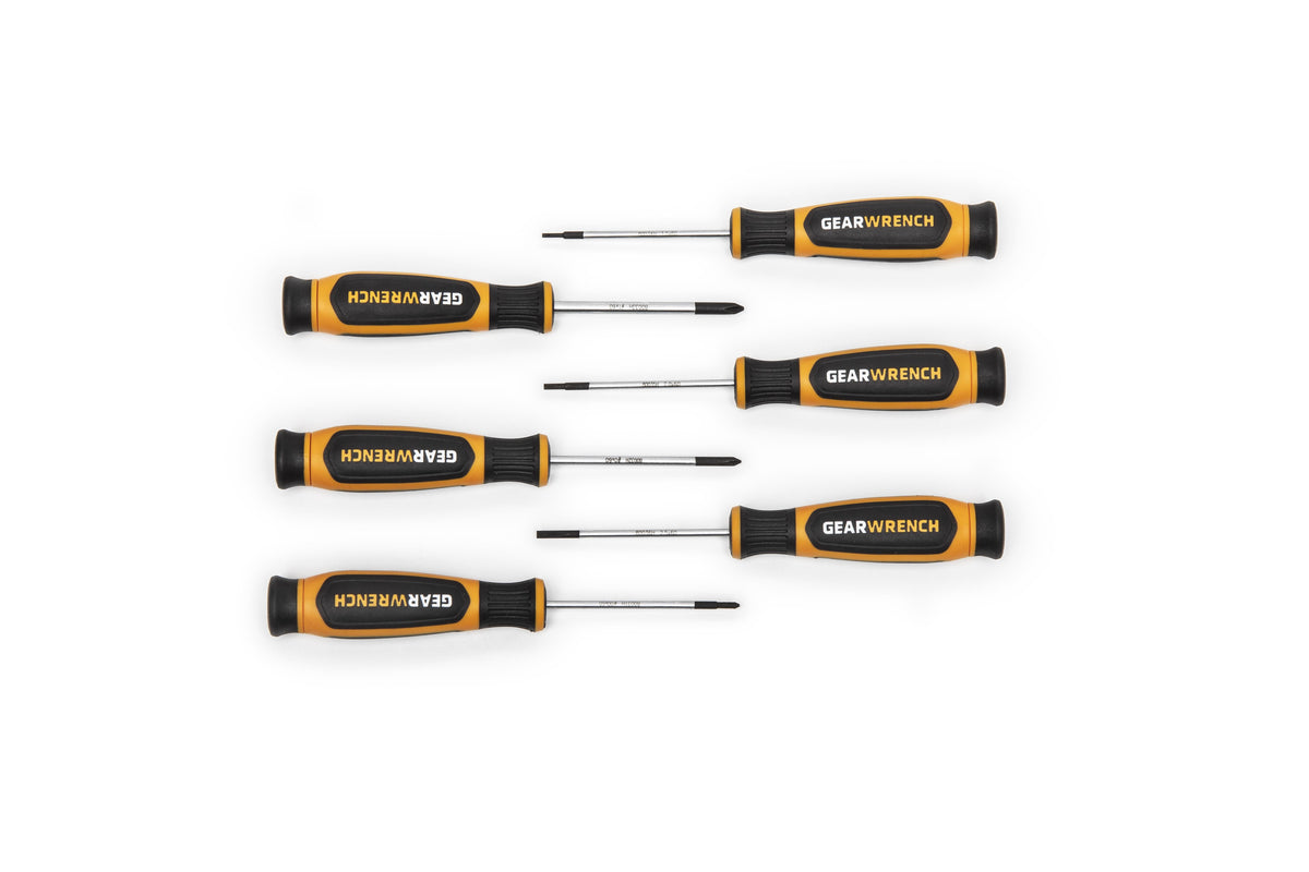 Gearwrench 80055H 6 Piece Phillips®/Slotted Mini Dual Material Screwdriver Set