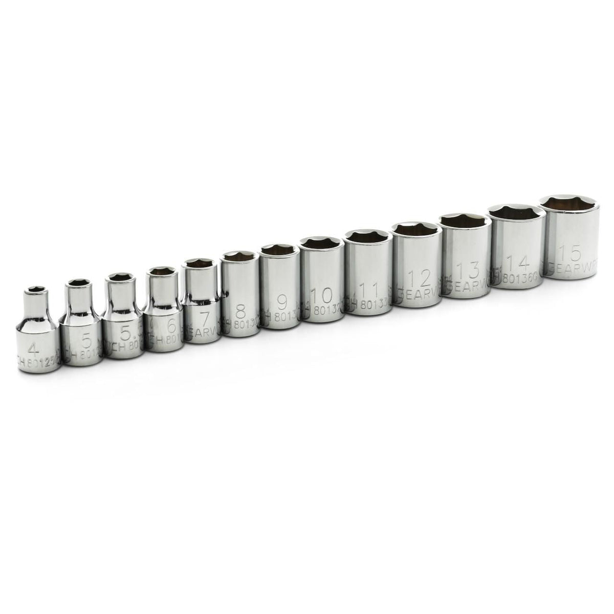 Gearwrench 80302D 13 Piece 1/4" Drive 6 Point Standard Metric Socket Set