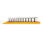 Gearwrench 80302H 13 Piece 1/4" Drive 6 Point Metric Hi-Viz Socket Set