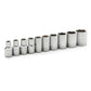 Gearwrench 80303 10 Piece 1/4" Drive 6 Point Standard SAE Socket Set