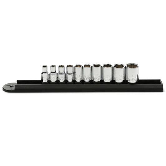 Gearwrench 80303 10 Piece 1/4" Drive 6 Point Standard SAE Socket Set