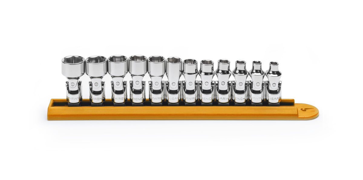 Gearwrench 80311 12 Piece 1/4" Drive 6 Point Flex Metric Socket Set
