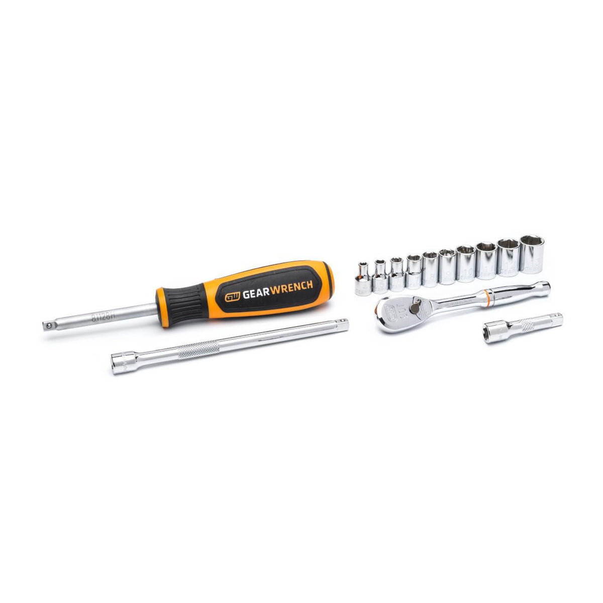 Gearwrench 80326 14 Piece 1/4 Drive 6 Point Metric Mechanics Tool Set