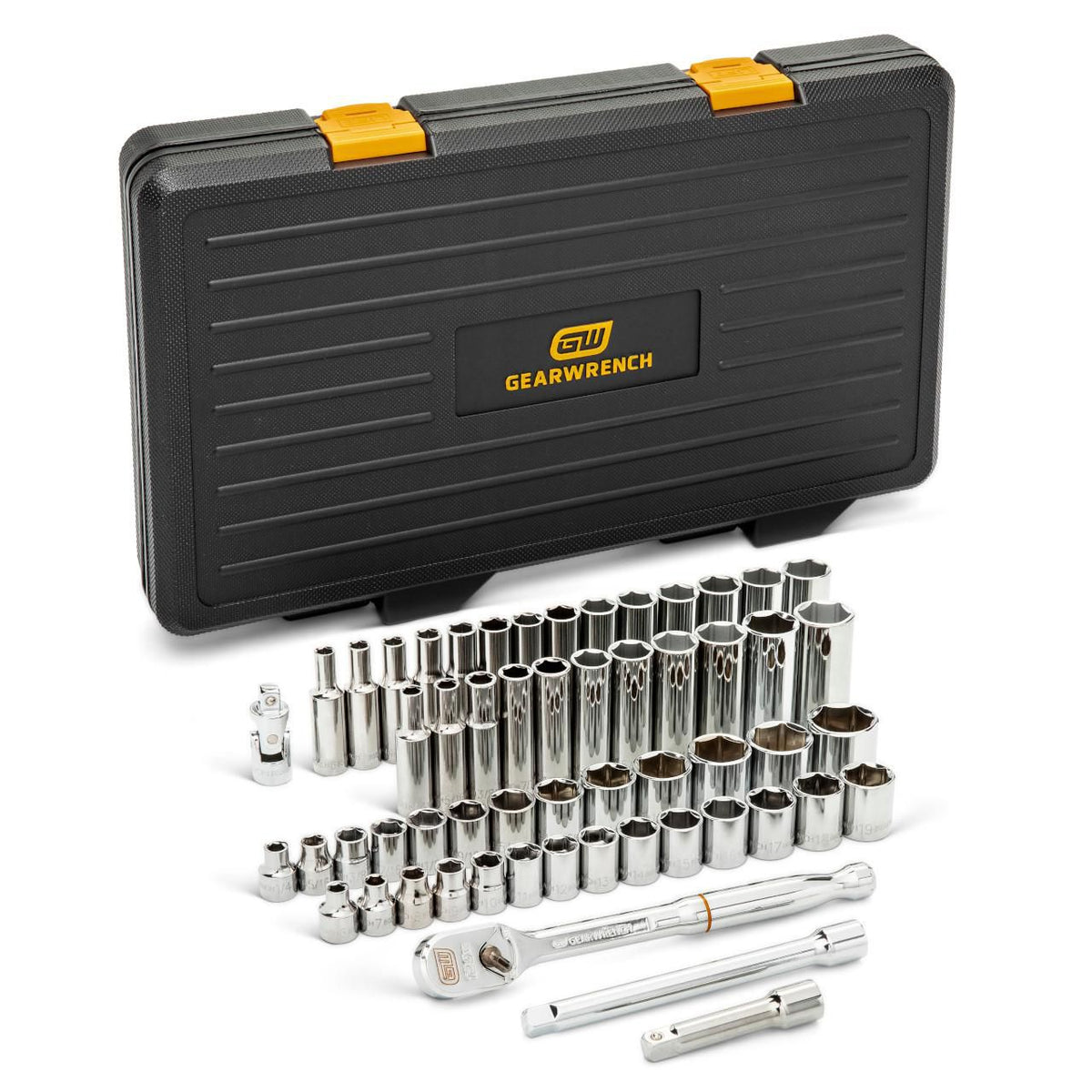 Gearwrench 80550P 56 Piece 3/8" Drive 6 Point 120XP™ Standard and Deep SAE/Metric Mechanics Tool Set
