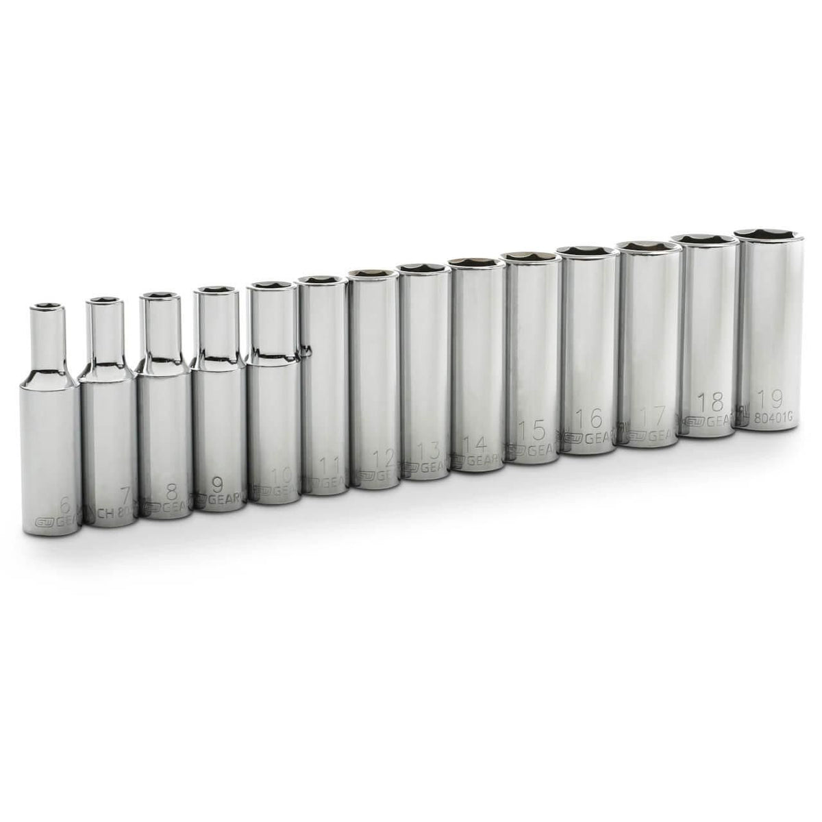 Gearwrench 80554 14 Piece 3/8" Drive 6 Point Deep Metric Socket Set