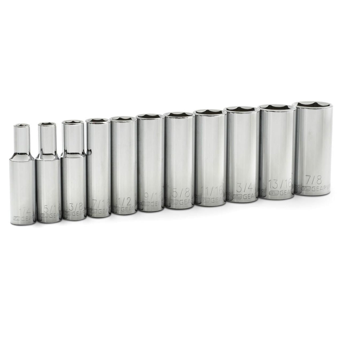 Gearwrench 80555 11 Piece 3/8" Drive 6 Point Deep SAE Socket Set