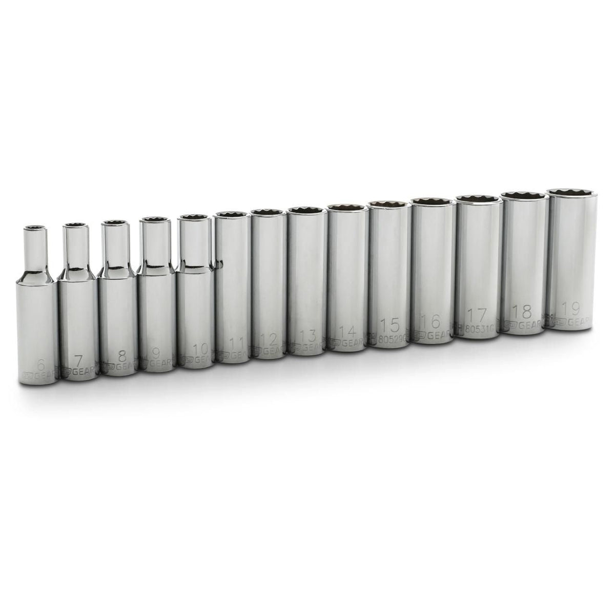 Gearwrench 80562 14 Piece 3/8" Drive 12 Point Deep Metric Socket Set