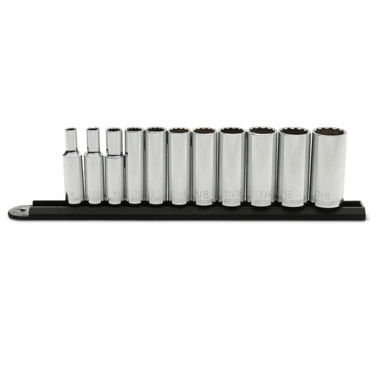 Gearwrench 80563 11 Piece 3/8" Drive 12 Point Deep SAE Socket Set