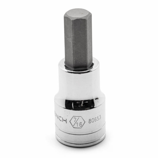 Gearwrench 80653 1/2" Drive Hex Bit SAE Socket 7/16"