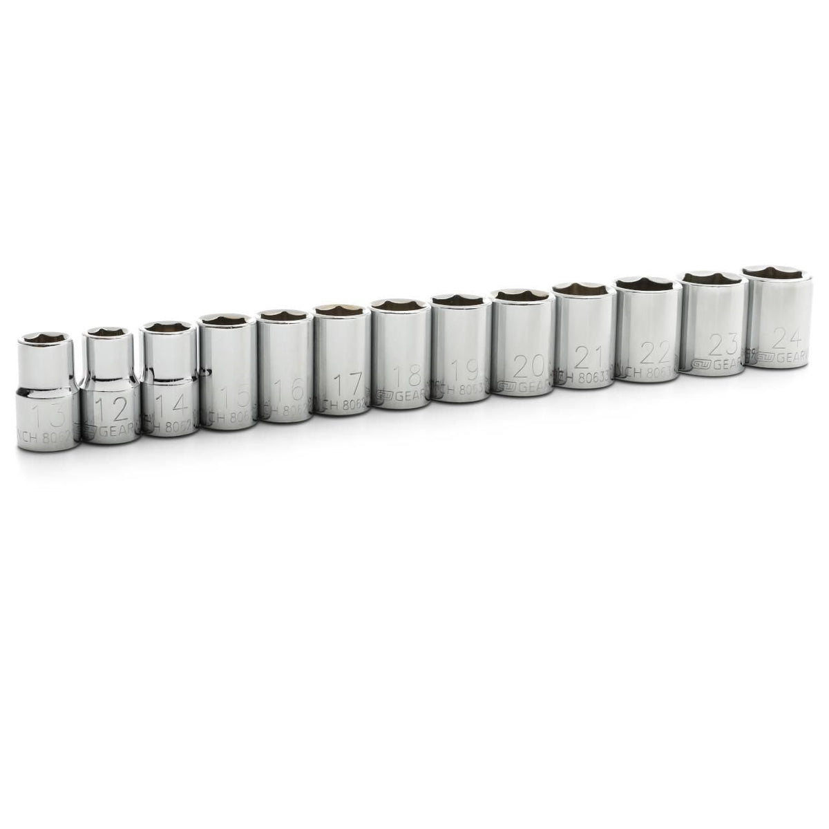 Gearwrench 80702 13 Piece 1/2" Drive 6 Point Standard Metric Socket Set