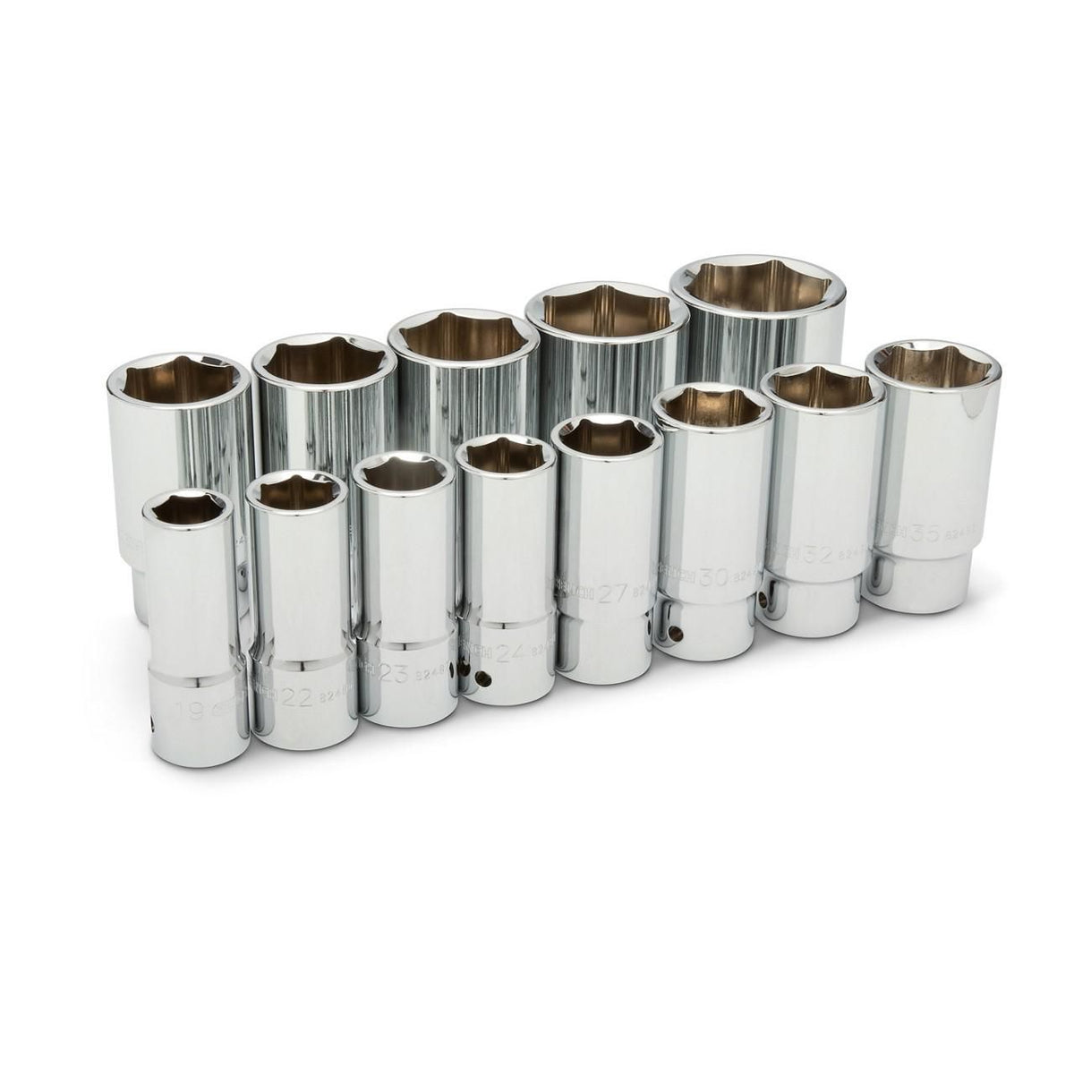 Gearwrench 80847 13 Piece 3/4" Drive 6 Point Metric Deep Socket Set