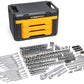 Gearwrench 80966 243 Piece 6 Point Mechanics Tool Set in 3 Drawer Storage Box