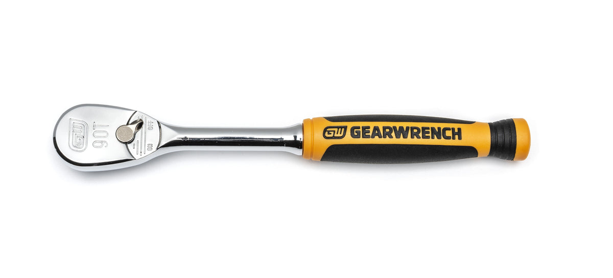 Gearwrench 81203T 3 Piece 1/4" & 3/8" Drive 90-Tooth Dual Material Teardrop Ratchet Set