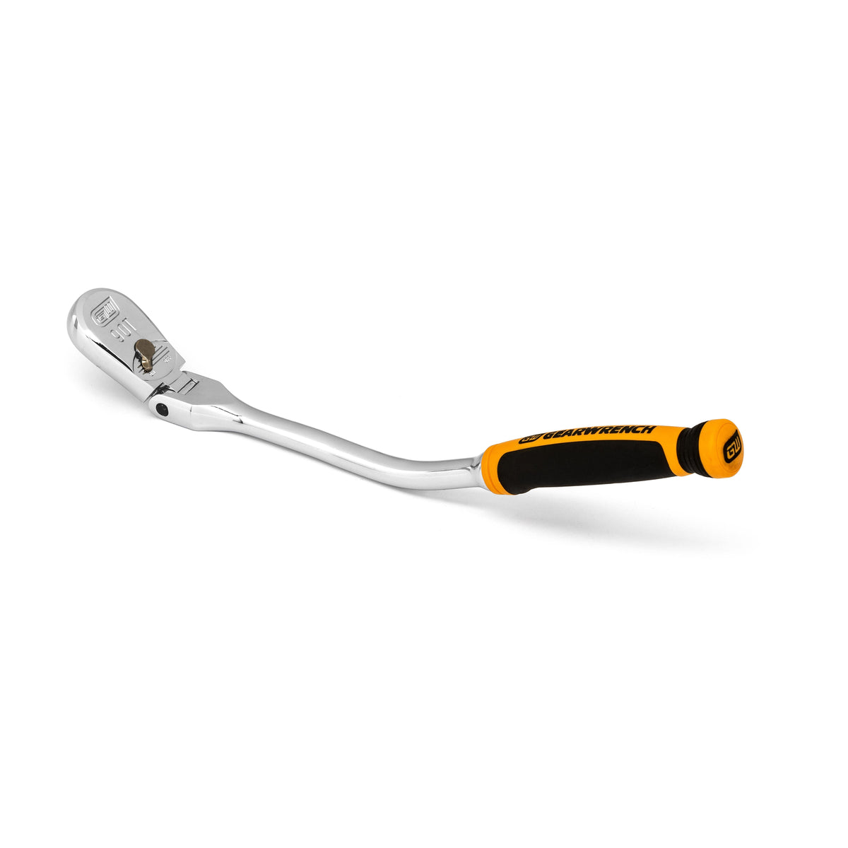 Gearwrench 81213T 3/8" Drive 90-Tooth Dual Material Offset Flex Head Teardrop Ratchet 12-1/4"