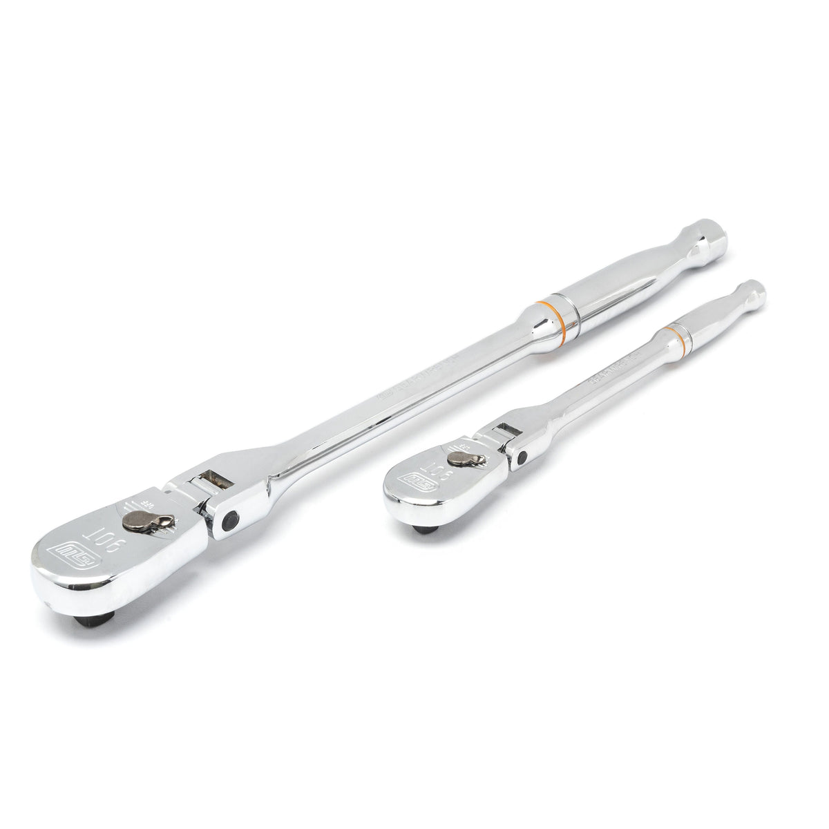 Gearwrench 81216T 2 Piece 1/4" & 3/8" Drive 90-Tooth Flex Head Teardrop Ratchet Set