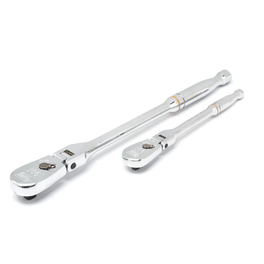 Gearwrench 81216T 2 Piece 1/4" & 3/8" Drive 90-Tooth Flex Head Teardrop Ratchet Set