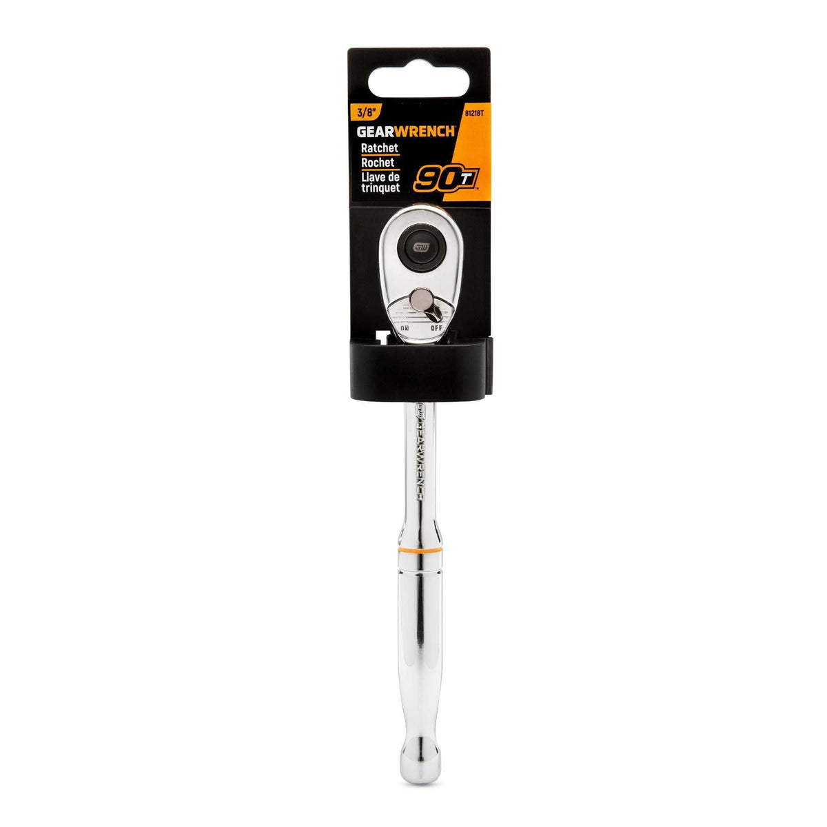 Gearwrench 81218 3/8" Drive 90-Tooth Quick Release Teardrop Ratchet 8-1/4"