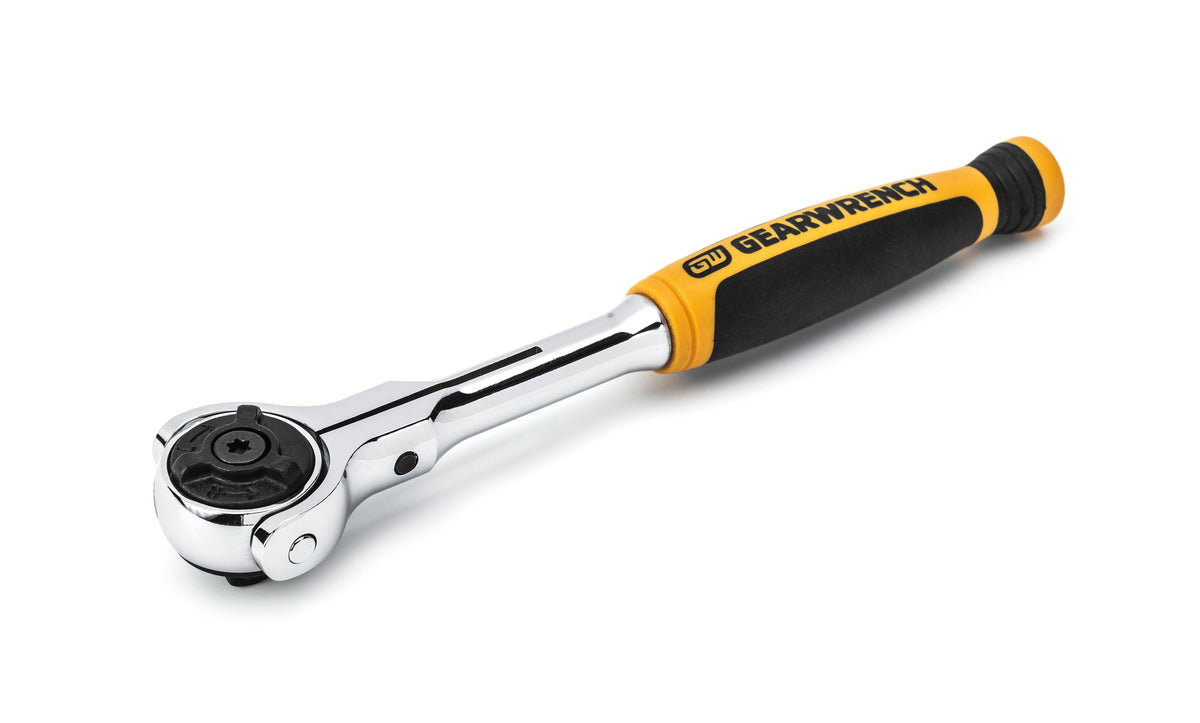Gearwrench 81224 1/4" Drive 72-Tooth Dual Material Roto Ratchet 6-3/4"