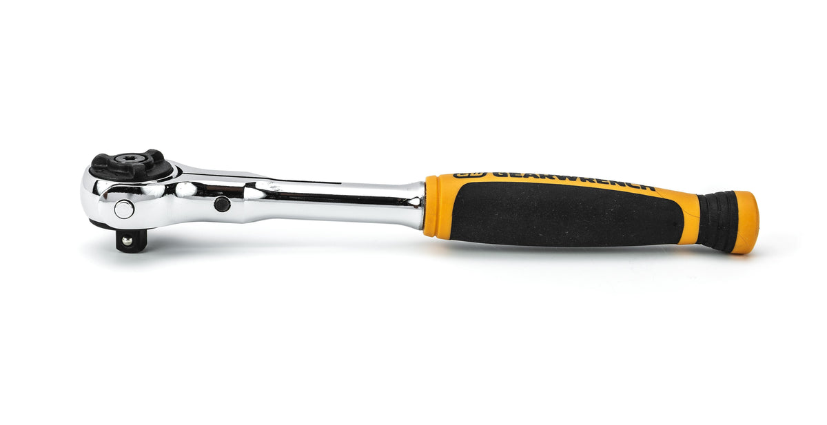 Gearwrench 81224 1/4" Drive 72-Tooth Dual Material Roto Ratchet 6-3/4"