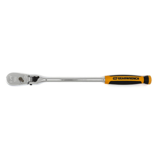 Gearwrench 81275T 2 Piece 1/4" & 3/8" Drive 90-Tooth Dual Material Locking Flex Head Teardrop Ratchet Set