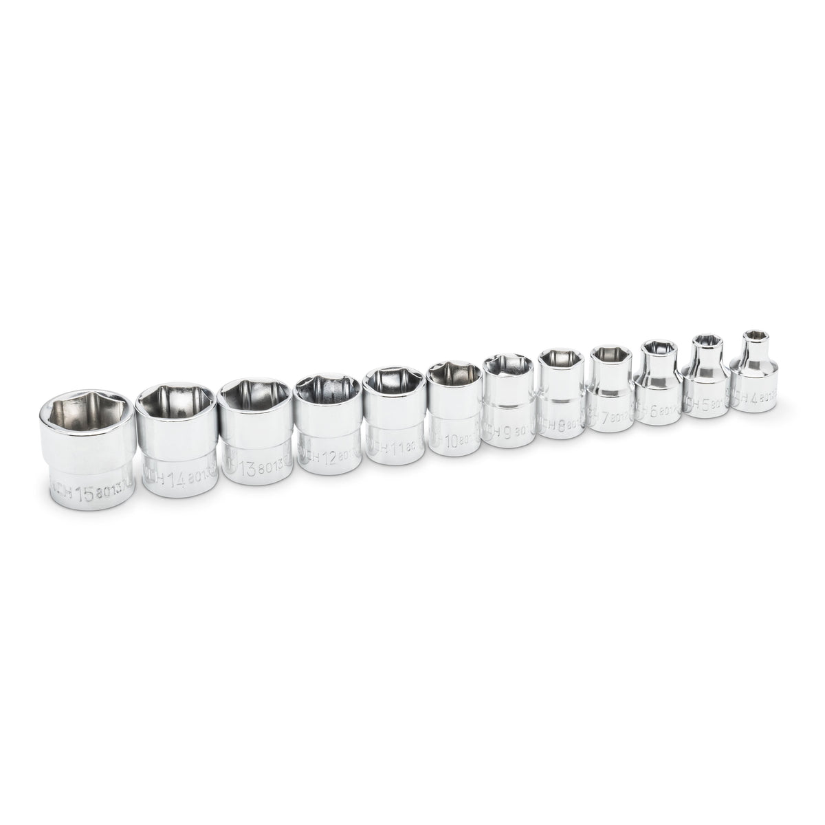 Gearwrench 81394 12 Piece 1/4" Drive 6 Point Metric Stubby Socket Set