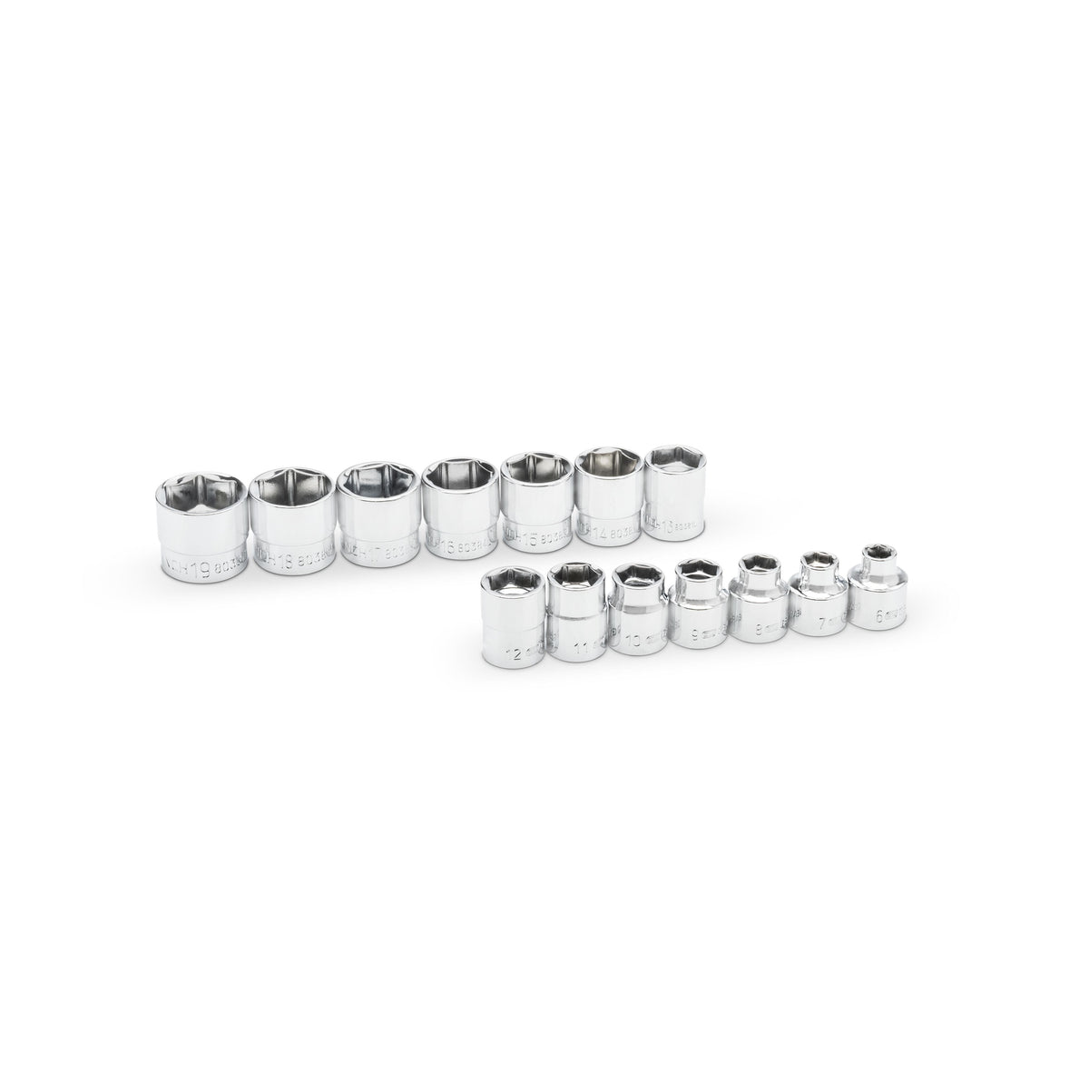 Gearwrench 81396 14 Piece 3/8" Drive 6 Point Metric Stubby Socket Set