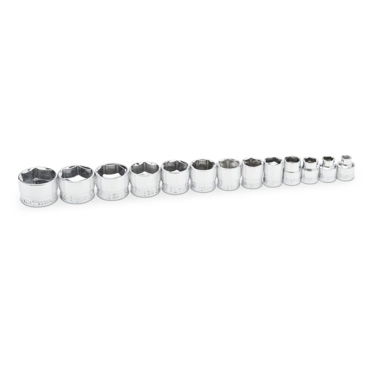 Gearwrench 81397 13 Piece 3/8" Drive 6 Point SAE Stubby Socket Set