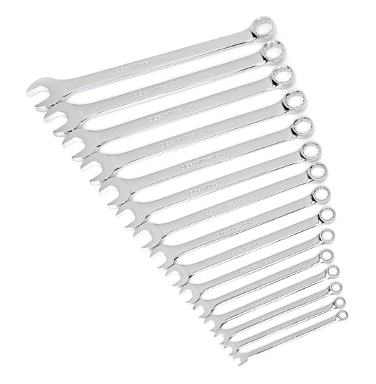 Gearwrench 81901 15 Piece 12 Point Long Pattern Combination SAE Wrench Set