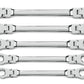 Gearwrench 81910 5 Piece Flex Head Flare Nut SAE Wrench Set
