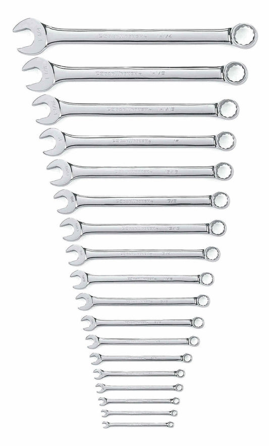 Gearwrench 81917 18 Piece 12 Point Long Pattern Combination SAE Wrench Set