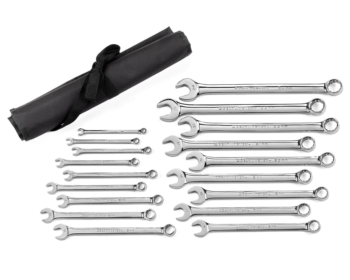 Gearwrench 81920 18 Piece 12 Point Long Pattern Combination Metric Wrench Set