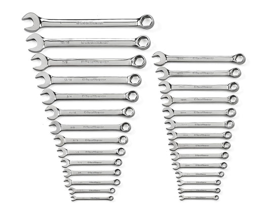 Gearwrench 81923 28 Piece 6 Point Combination SAE/Metric Wrench Set