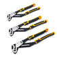 Gearwrench 82205CAZ 3 Piece PITBULL K9™ Straight Jaw Dual Material Tongue and Groove Pliers Set