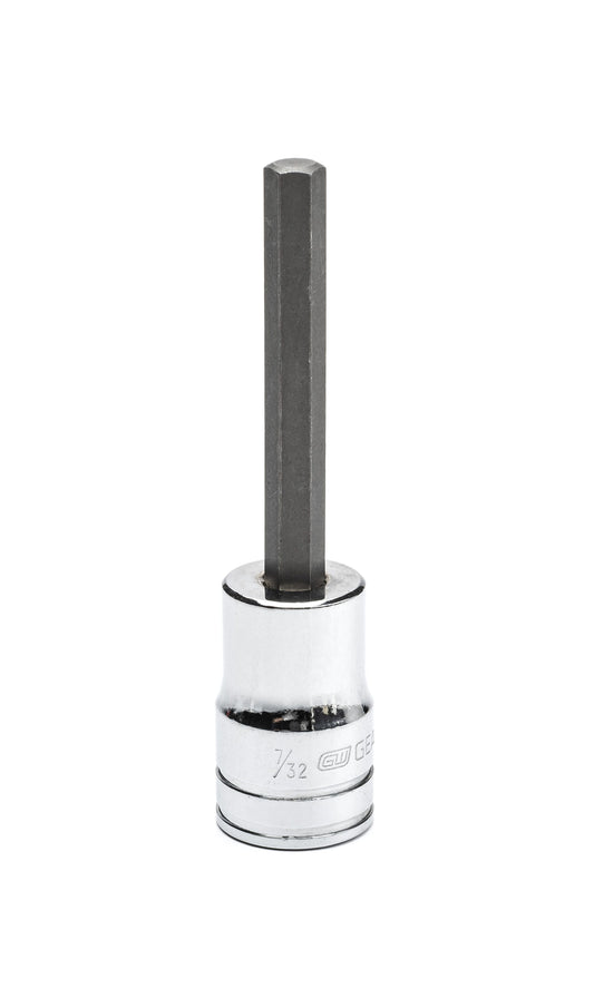 Gearwrench 82525 3/8" Drive Mid Length Hex Bit SAE Socket 7/32"