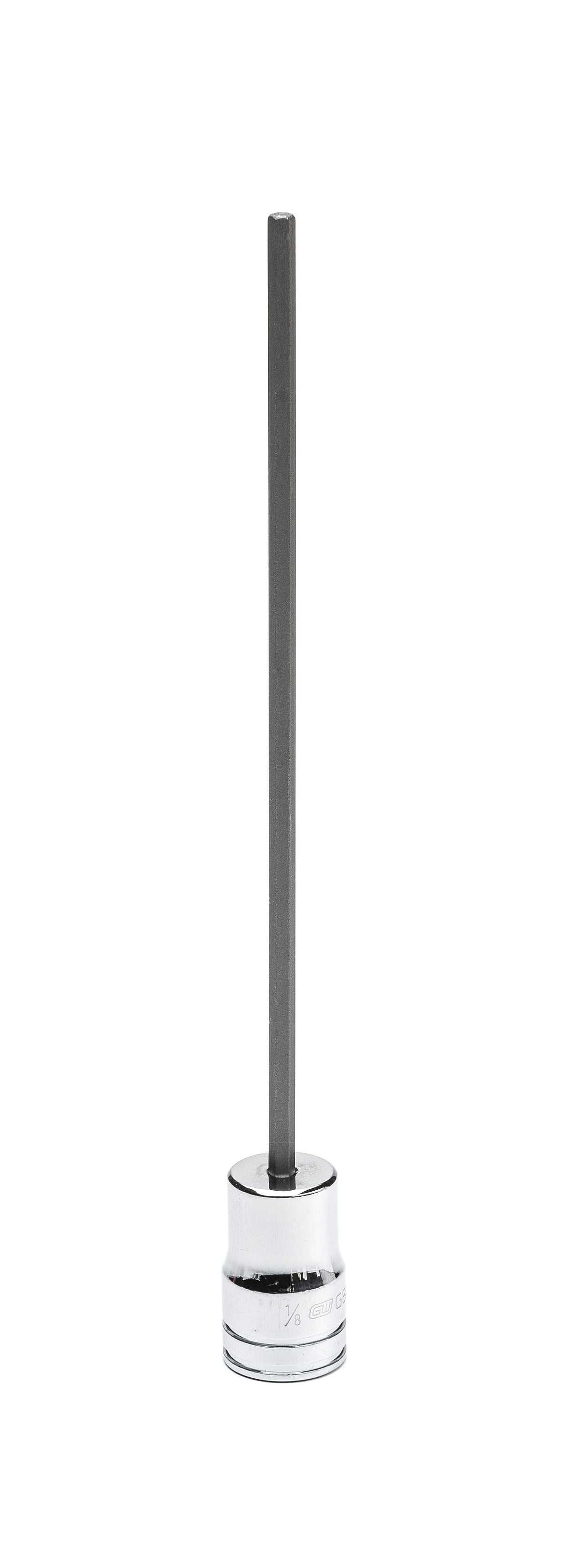 Gearwrench 82530 3/8" Drive Long Length Hex Bit SAE Socket 1/8"