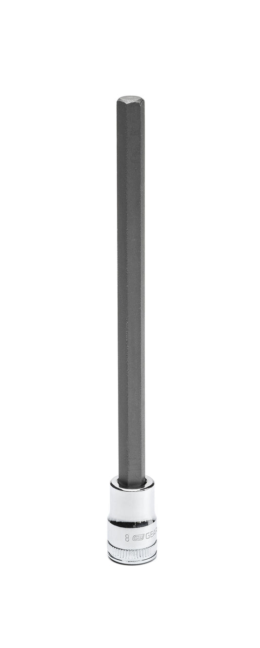 Gearwrench 82551 3/8" Drive Long Length Hex Bit Metric Socket 8mm