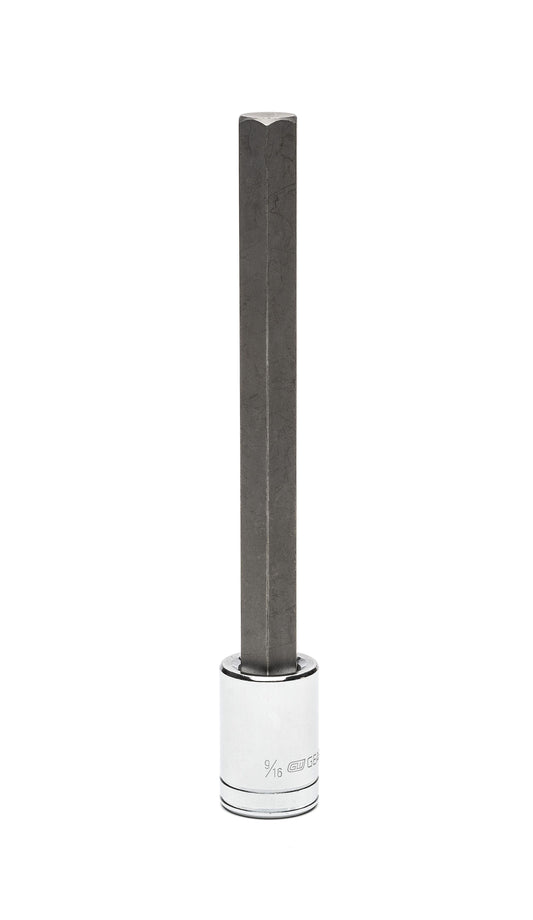 Gearwrench 82568 1/2" Drive Long Length Hex Bit SAE Socket 9/16"