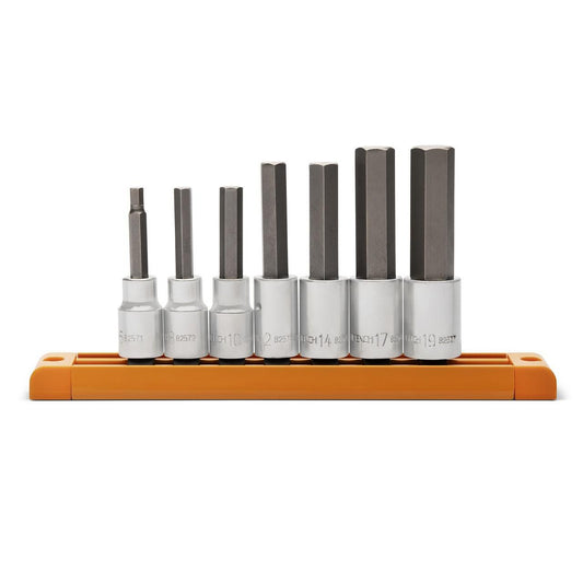 Gearwrench 82586 7 Piece 1/2" Drive Metric Mid Length Hex Bit Socket Set