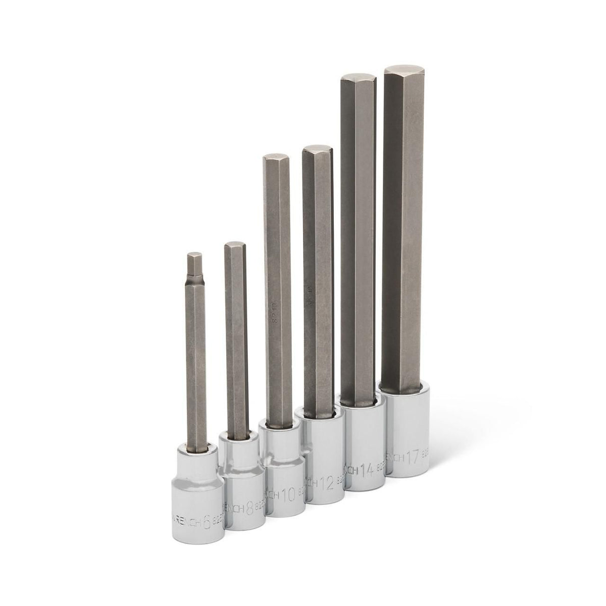 Gearwrench 82588 6 Piece 1/2" Drive Metric Long Hex Bit Socket Set