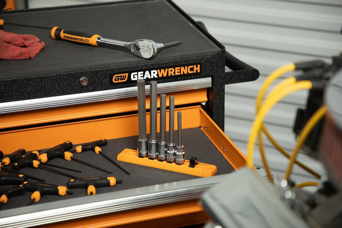 Gearwrench 82588 6 Piece 1/2" Drive Metric Long Hex Bit Socket Set