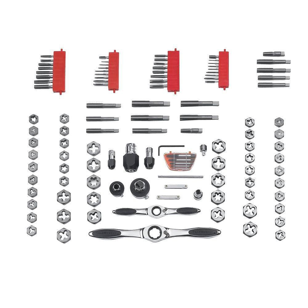 Gearwrench 82812 114 Piece SAE/Metric Ratcheting Tap and Die Set